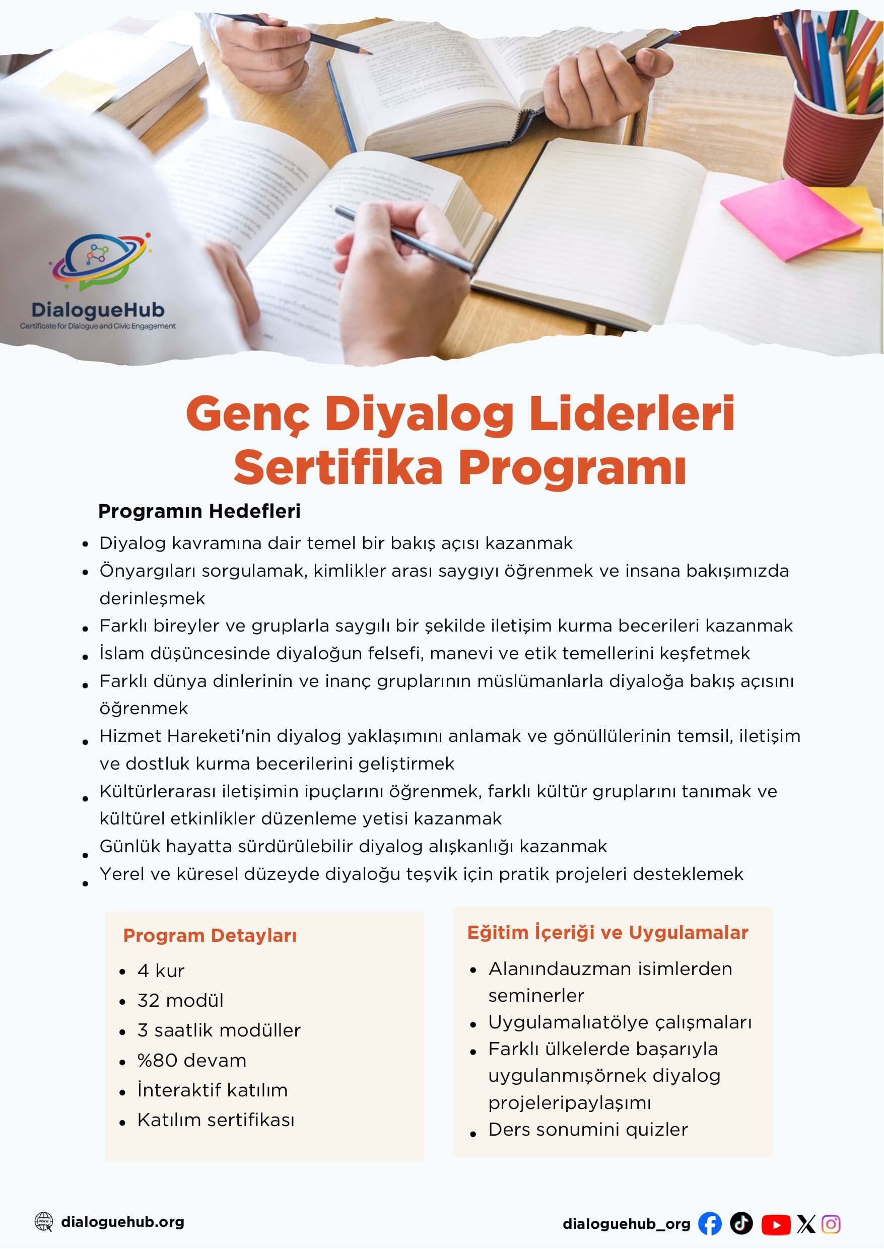 Young Dialogue Leaders Certificate Program course flyer